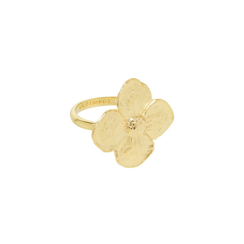 BIG FLOWER RING GOUD